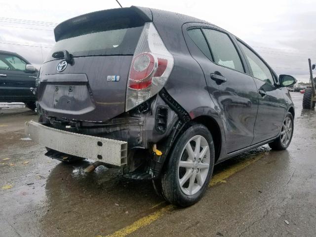 JTDKDTB3XC1028893 - 2012 TOYOTA PRIUS C GRAY photo 4