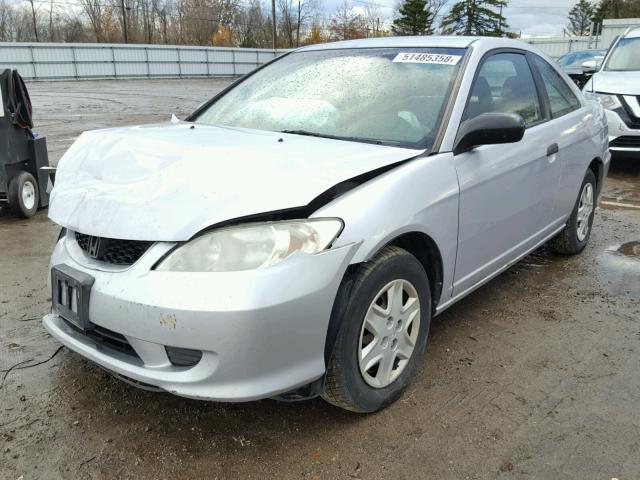 1HGEM21144L050855 - 2004 HONDA CIVIC DX V SILVER photo 2