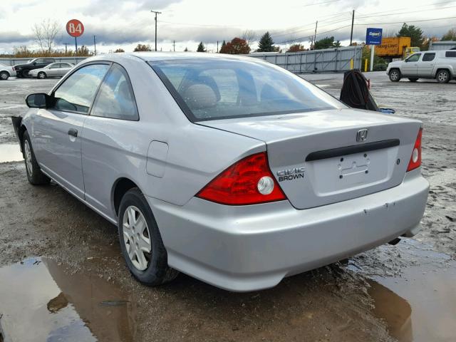 1HGEM21144L050855 - 2004 HONDA CIVIC DX V SILVER photo 3