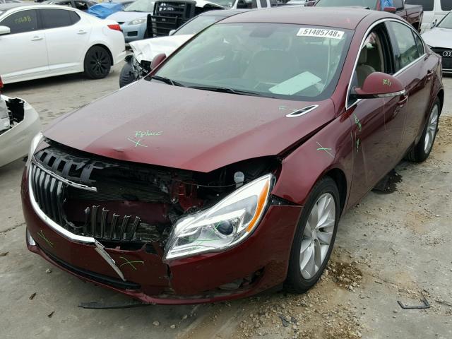 2G4GK5EX6G9194394 - 2016 BUICK REGAL RED photo 2