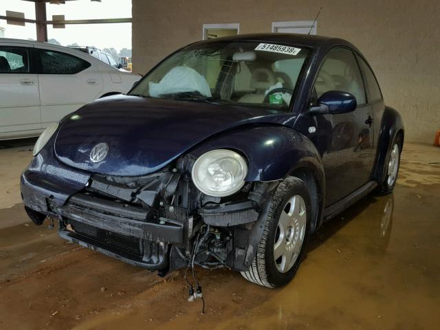 3VWCT21C31M405516 - 2001 VOLKSWAGEN NEW BEETLE BLUE photo 2