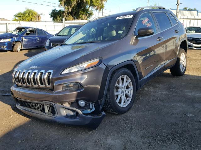 1C4PJLCS6EW170572 - 2014 JEEP CHEROKEE L GRAY photo 2