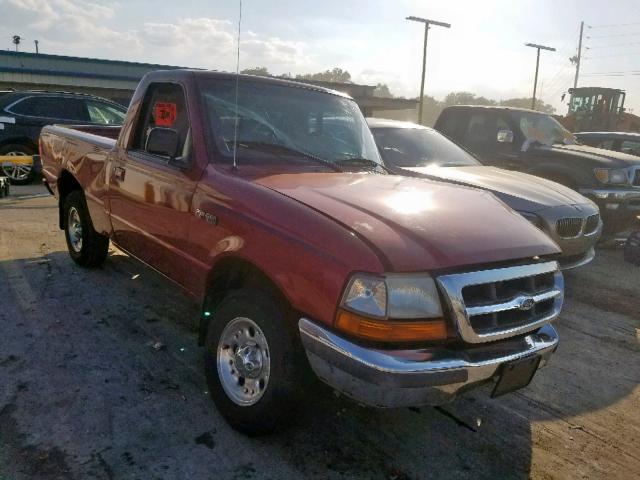 1FTYR10C6WPB13900 - 1998 FORD RANGER MAROON photo 1