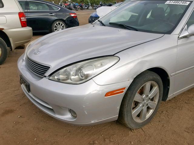 JTHBA30GX55071929 - 2005 LEXUS ES 330 SILVER photo 9