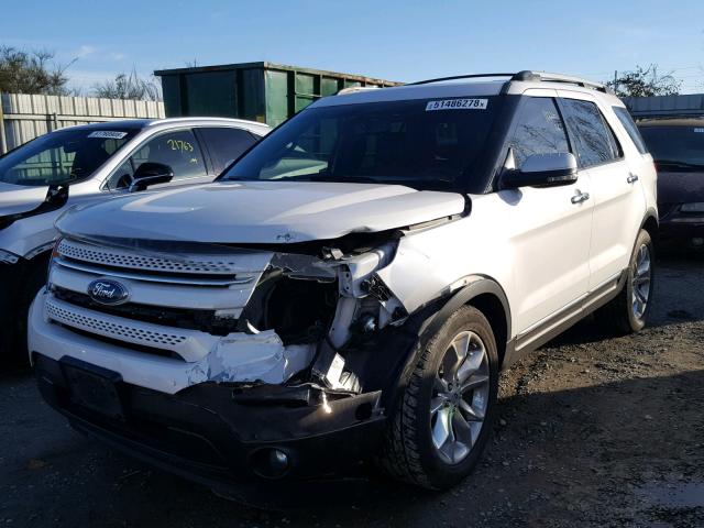 1FMHK8F87BGA11964 - 2011 FORD EXPLORER L WHITE photo 2