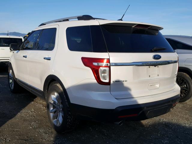 1FMHK8F87BGA11964 - 2011 FORD EXPLORER L WHITE photo 3