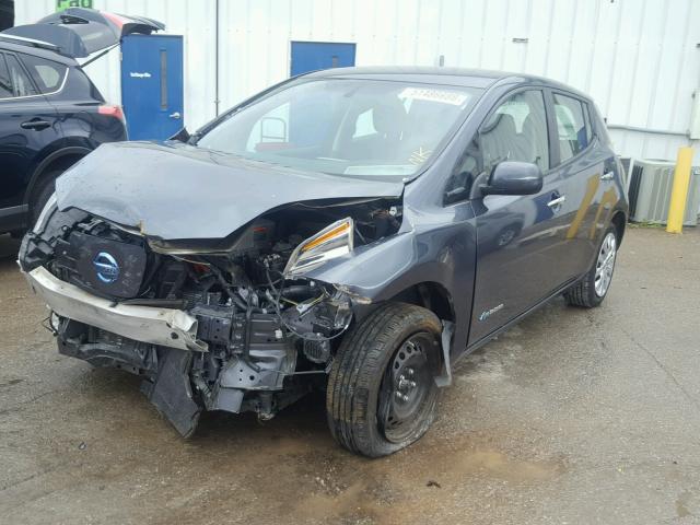 1N4AZ0CP1DC409203 - 2013 NISSAN LEAF S BLUE photo 2