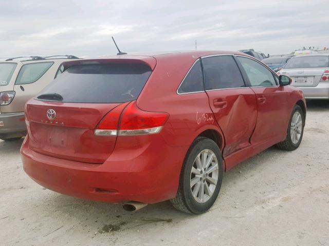 4T3ZE11AX9U009366 - 2009 TOYOTA VENZA BASE RED photo 4