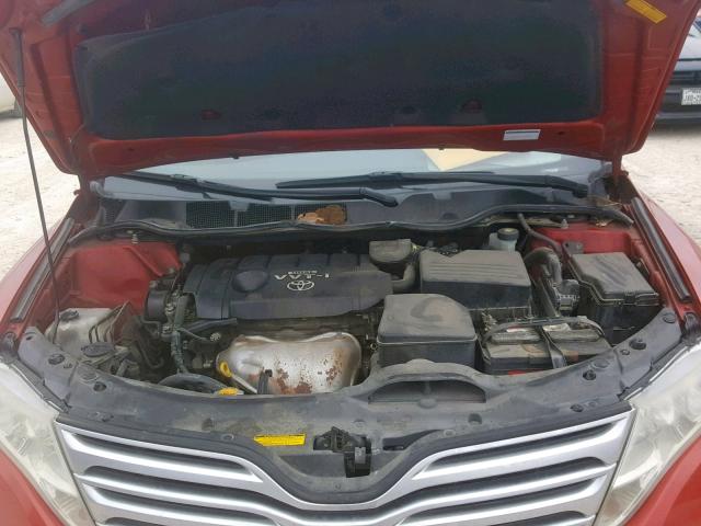 4T3ZE11AX9U009366 - 2009 TOYOTA VENZA BASE RED photo 7