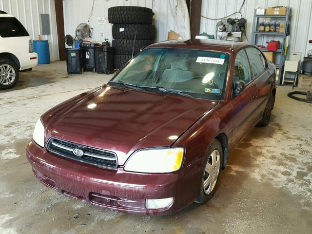 4S3BE635X17210814 - 2001 SUBARU LEGACY L MAROON photo 2