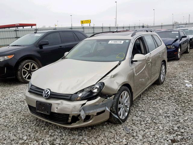 3VWPL7AJ1EM611131 - 2014 VOLKSWAGEN JETTA TDI GOLD photo 2