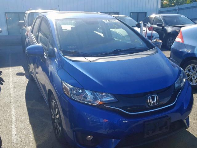 3HGGK5H82FM747669 - 2015 HONDA FIT EX BLUE photo 1