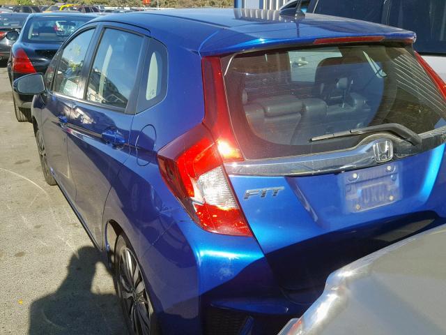 3HGGK5H82FM747669 - 2015 HONDA FIT EX BLUE photo 3