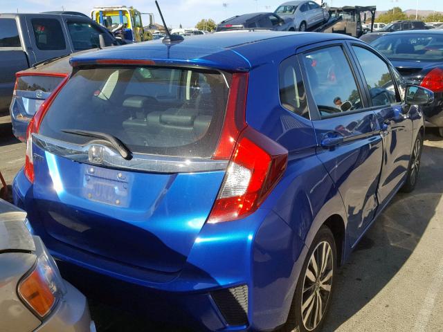 3HGGK5H82FM747669 - 2015 HONDA FIT EX BLUE photo 4