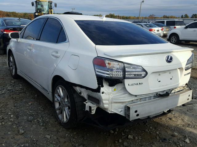 JTHBB1BA5A2025818 - 2010 LEXUS HS 250H WHITE photo 3