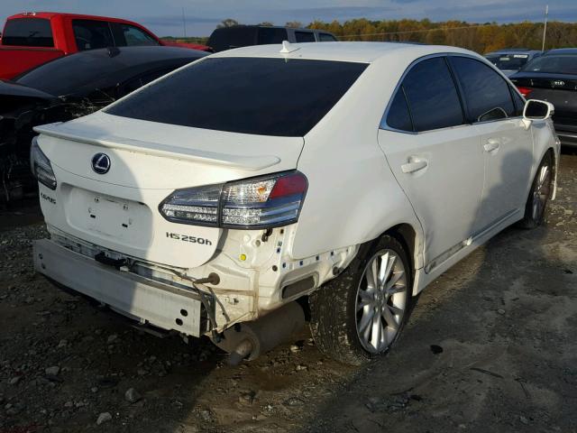 JTHBB1BA5A2025818 - 2010 LEXUS HS 250H WHITE photo 4