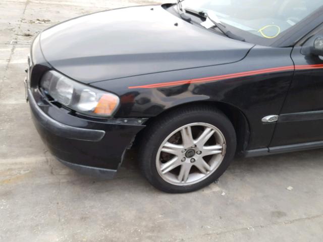 YV1RS61R222166796 - 2002 VOLVO S60 BLACK photo 9