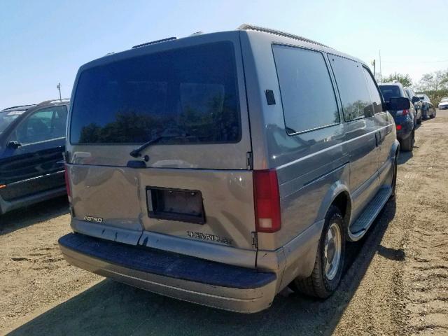 1GNDM19W21B123153 - 2001 CHEVROLET ASTRO GOLD photo 4