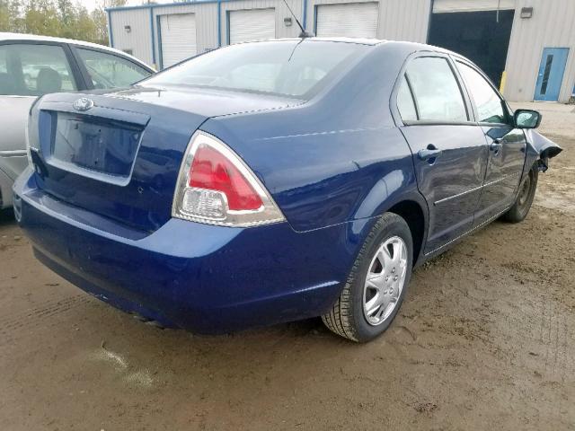 3FAHP06Z87R257511 - 2007 FORD FUSION S BLUE photo 4