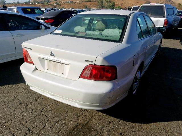 4A3AA46G12E087892 - 2002 MITSUBISHI GALANT ES WHITE photo 4