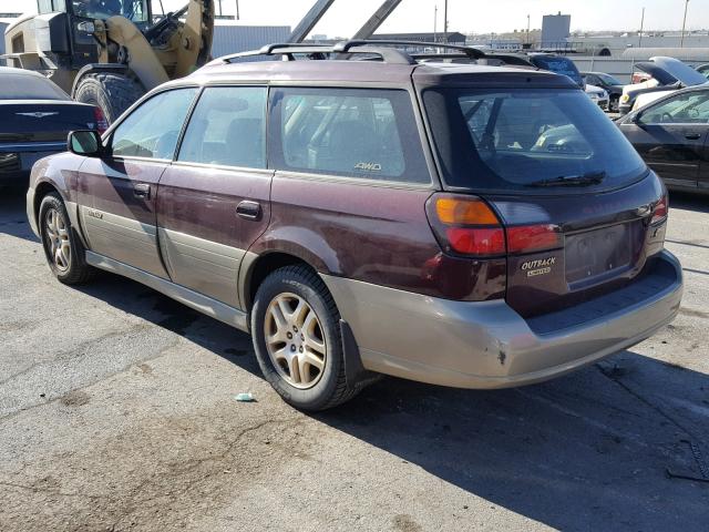 4S3BH6864Y6638693 - 2000 SUBARU LEGACY OUT MAROON photo 3