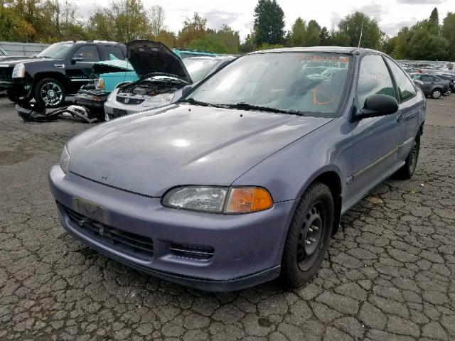 2HGEJ2228SH511470 - 1995 HONDA CIVIC DX PURPLE photo 2