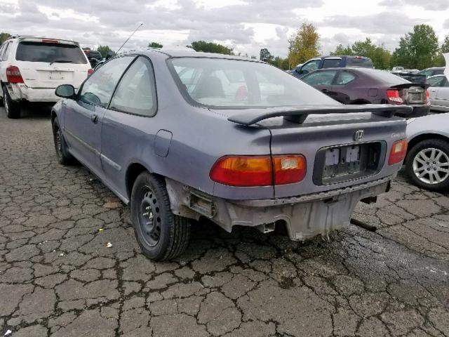 2HGEJ2228SH511470 - 1995 HONDA CIVIC DX PURPLE photo 3