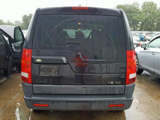 SALAE25426A374523 - 2006 LAND ROVER LR3 SE BLACK photo 9