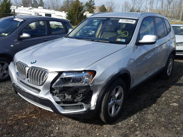 5UXWX5C52BL700936 - 2011 BMW X3 XDRIVE2 SILVER photo 2