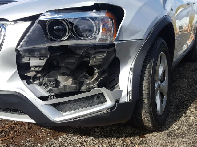 5UXWX5C52BL700936 - 2011 BMW X3 XDRIVE2 SILVER photo 9