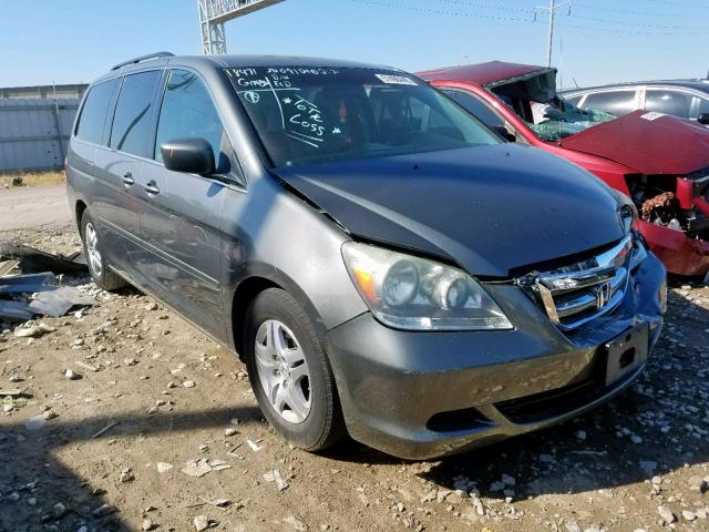 5FNRL38407B449536 - 2007 HONDA ODYSSEY EX GRAY photo 1