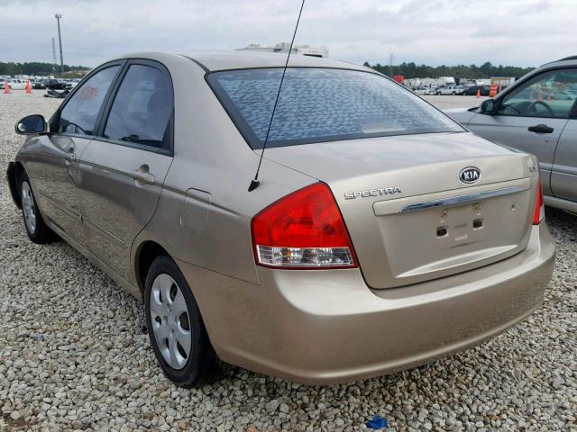 KNAFE121385493398 - 2008 KIA SPECTRA EX TAN photo 3