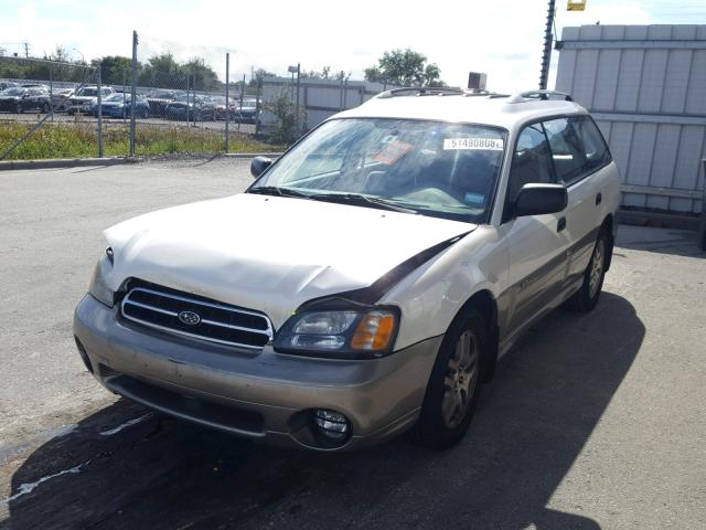 4S3BH665527633644 - 2002 SUBARU LEGACY OUT WHITE photo 2