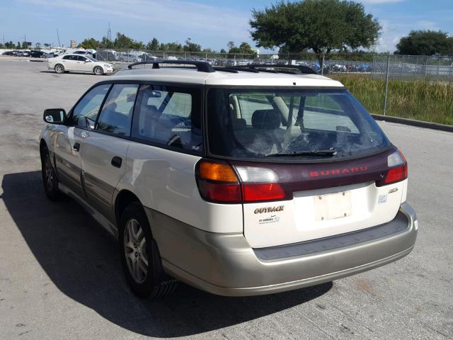 4S3BH665527633644 - 2002 SUBARU LEGACY OUT WHITE photo 3