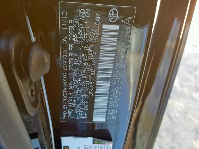 JTKJF5C73B3014154 - 2011 TOYOTA SCION TC Qara foto 10