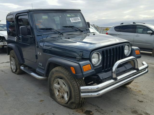 1J4FA39S56P713869 - 2006 JEEP WRANGLER X BLUE photo 1