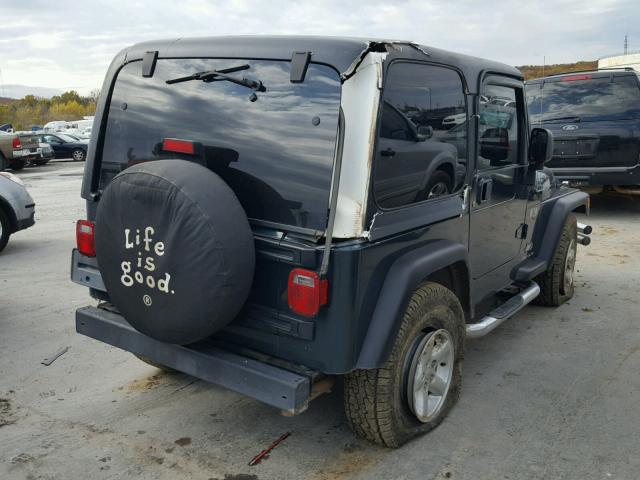 1J4FA39S56P713869 - 2006 JEEP WRANGLER X BLUE photo 4