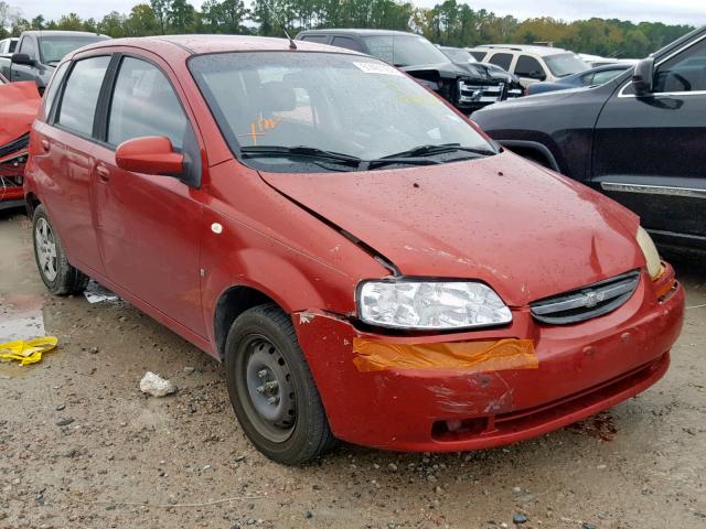 KL1TD66697B762958 - 2007 CHEVROLET AVEO BASE Қызыл фото 1