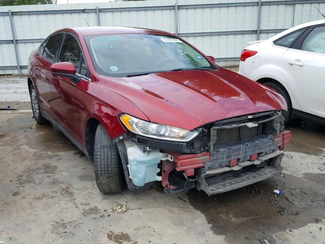 3FA6P0G77DR323269 - 2013 FORD FUSION S RED photo 1