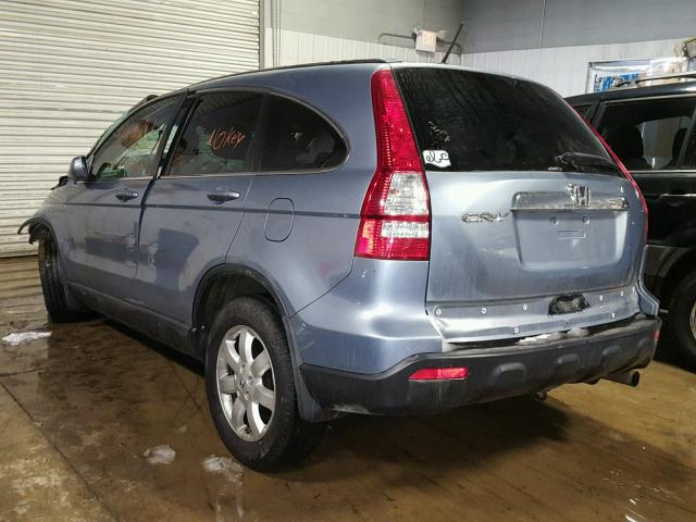 JHLRE48748C039205 - 2008 HONDA CR-V EXL BLUE photo 3