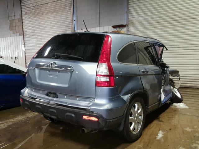 JHLRE48748C039205 - 2008 HONDA CR-V EXL BLUE photo 4