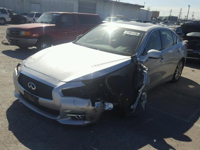 JN1BV7APXFM339299 - 2015 INFINITI Q50 BASE SILVER photo 2