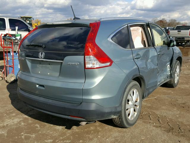 JHLRM4H77CC012785 - 2012 HONDA CR-V EXL GREEN photo 4