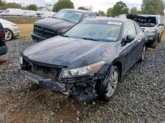 1HGCS12769A001458 - 2009 HONDA ACCORD EX BLACK photo 2