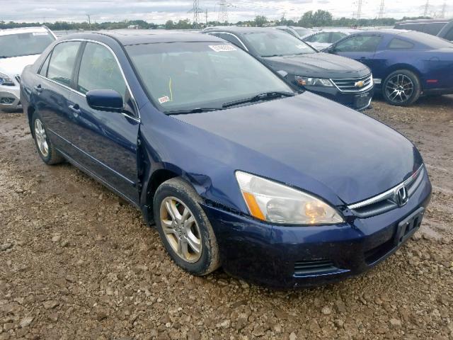 1HGCM56766A161296 - 2006 HONDA ACCORD EX BLUE photo 1