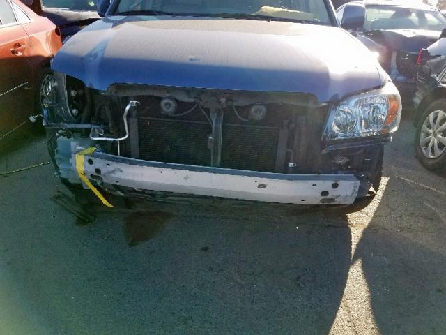 JTEDW21A560001202 - 2006 TOYOTA HIGHLANDER BLUE photo 9