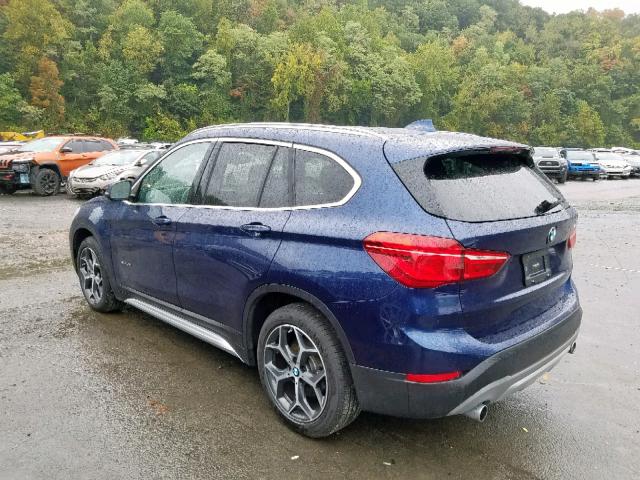 WBXHT3C36J5K27931 - 2018 BMW X1 XDRIVE2 BLUE photo 3