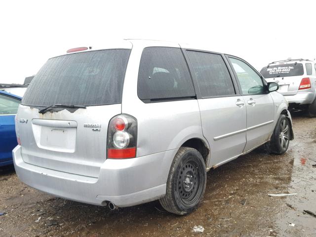 JM3LW28A640516722 - 2004 MAZDA MPV WAGON SILVER photo 4