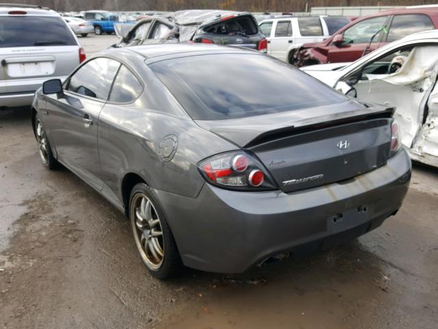 KMHHM66DX7U242524 - 2007 HYUNDAI TIBURON GS GRAY photo 3