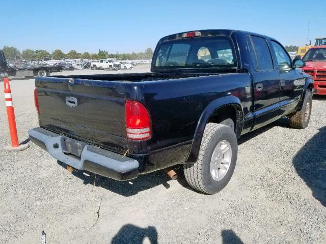 1B7GG2AN91S185073 - 2001 DODGE DAKOTA QUA BLACK photo 4